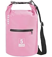 HEETA Waterproof Dry Bag with Front Zippered Pocket for Women Men, 5L/10L/20L/30L/40L Roll Top Li...