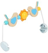 IMPRESA Wooden Baby Arch Toy Attachment Compatible with Baby Bjorn Bouncer, Bird Design to Stimul...