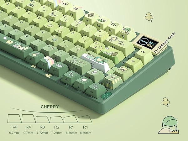 75% Percent Keyboard with Color Multimedia Display Mechanical Gaming Keyboard Cute Hot Swappable