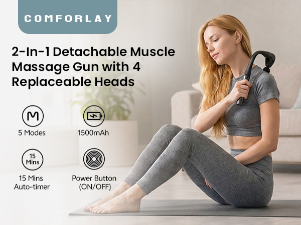 massage gun with extension handle
