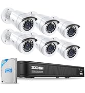 ZOSI 3K Lite Home Security Camera System with AI Human Vehicle Detection, 8CH DVR Recorder and 6 ...