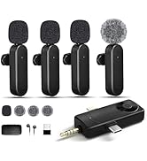 Gicorino Wireless Lavalier Microphones Compatible for iPhone, Android Phone, Camera, Computer, Pr...
