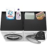 2PCS Washer and Dryer Covers for the Top, 25.6''x23.6''Silicone Mat Washer and Dryer Top Protecto...
