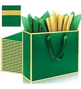 Addblu 12 Pack Large Gift Bags with Handles - Includes 36 Tissue Papers, 11.8x10x4 Inches for Tha...