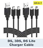 Funturbo All-in-1 DS Charger, 3DS DS Lite Charger Cable USB Charging Cord for Nintendo 3DS/3DS XL...