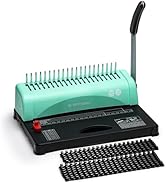 OFFNOVA Binding Machine, 21-Hole 450 Sheets Paper Comb Punch Binder Machine for Letter Size / A4 ...