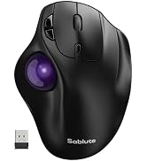 SABLUTE Wireless Trackball Mouse with 5-Level DPI, Ergonomic Mouse Wireless 2.4G Plug-and-Play fo...