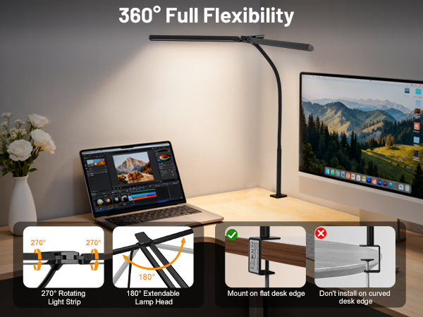 Desk Lamp with Clamp