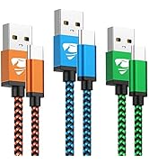 Aioneus 3Pack 6ft USB C Cable 3A Fast Charge, USB A to Type C Charger Cord Braided Charging for S...