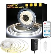 COB LED Strip Lights Natural White 5000K Kit 20ft/6.1m,PAUTIX Dimmable CRI85+,Super Bright 24V LE...