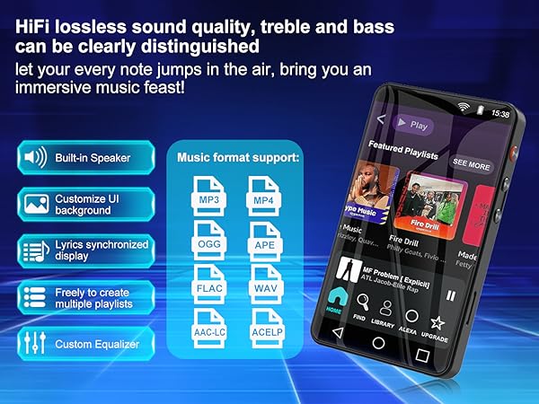 MP3 music player with HiFi speaker