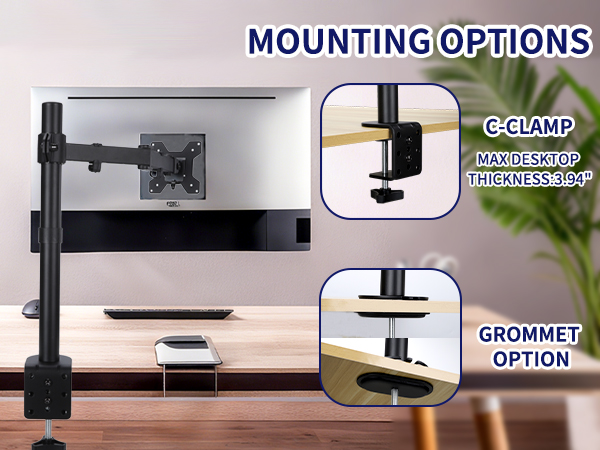 single monitor desk mount