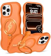 Amzfield for iPhone 16 Pro Max Case [360° Spin Magnetic Stand &amp; Strap] [Compatible with MagSafe] ...