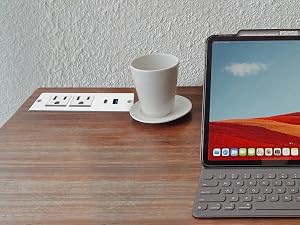 Desktop Recessed Power Strip USB C