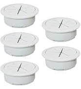 EASYEAH 5 Pcs Desk Grommet 2" / 50 mm, Desk Hole Cover for Cables Grey, Cable Grommet ABS Plastic...