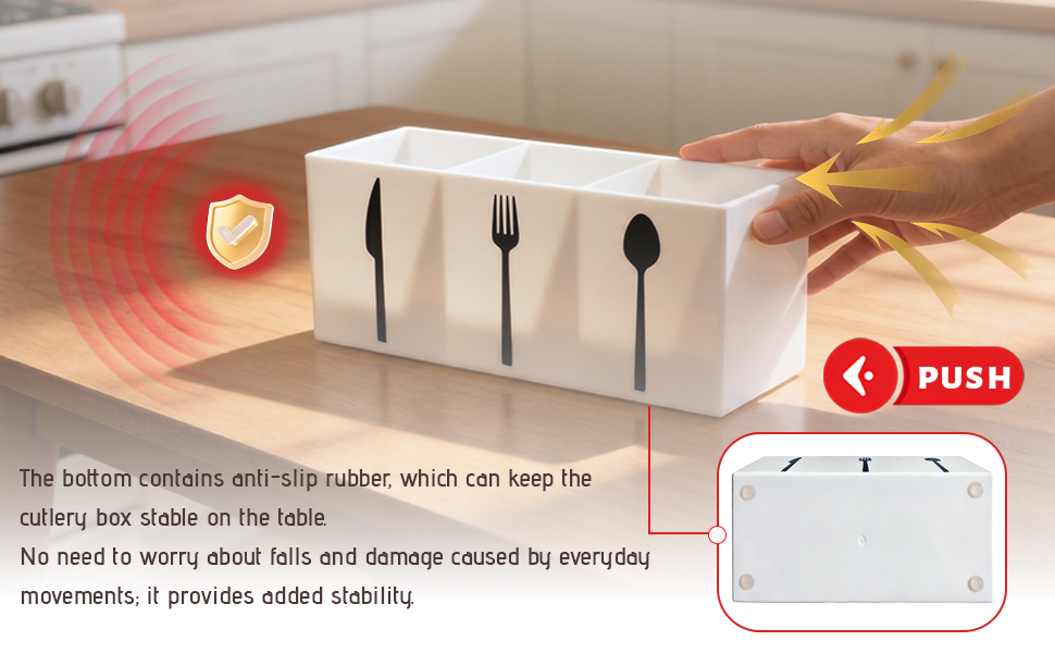 Acrylic Cutlery Storage Organizer Bin
