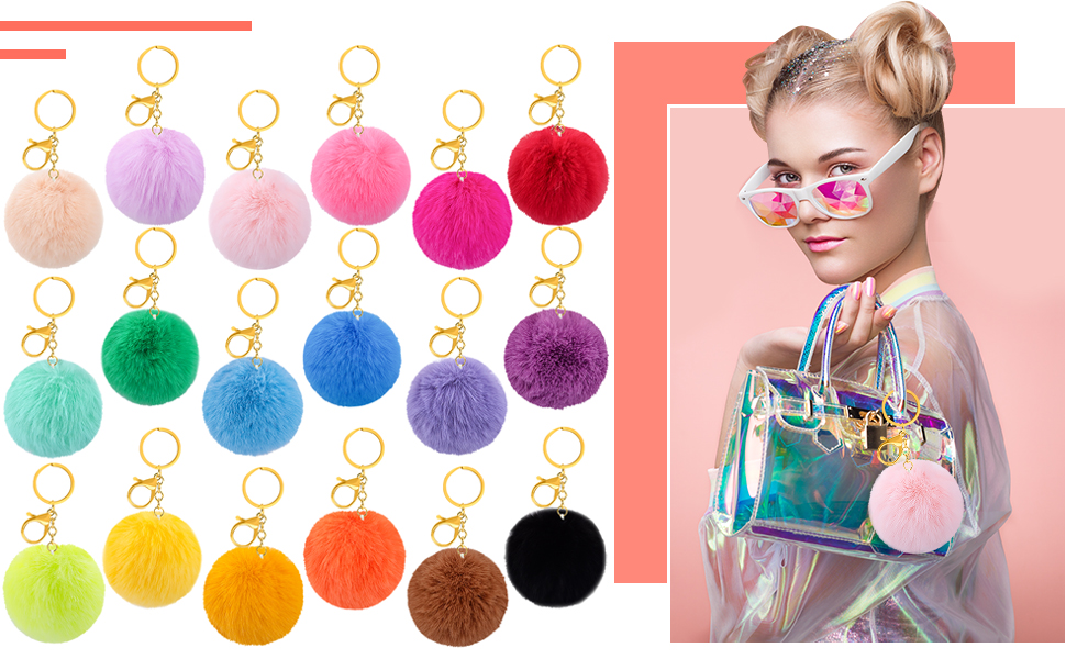 18 colors pom poms are available as the picture show