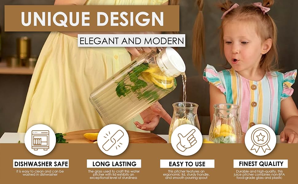Glass Pitcher in use