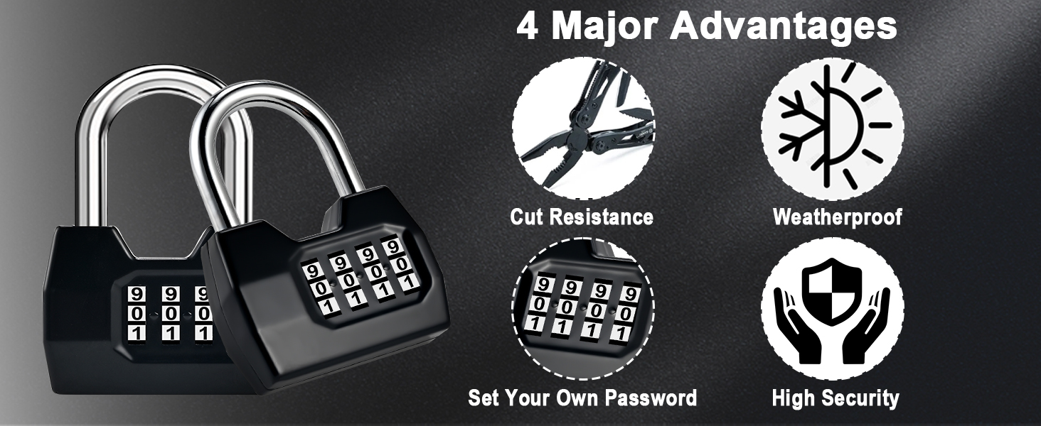 combination lock weatherproof storage lock