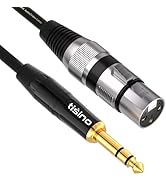 tisino XLR Female to 1/4 Inch (6.35mm) TRS Jack Lead Balanced Signal Interconnect Cable XLR to Qu...