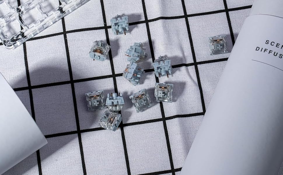 Gateron 0° Silent Silver Keyboard Switches