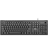 Rii RK907 Ultra-Slim Compact USB Wired Keyboard for Mac and PC,Windows 10/8 / 7 / Vista/XP (Black...