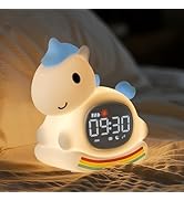 Alarm Clock for Kids with Night Light, Sleep Training Clock Time to Wake Clock, Rechargeable Sili...