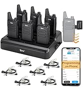 TIDRADIO TD-M8s Radios Walkie Talkies for Adults Long Range,Rechargeable Two Way Radio with Earpi...