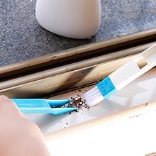 Two in one track dustpan cleaning brush