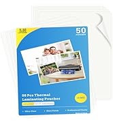 50 Pack Thermal Laminating Pouches 10 Mil, 9 x 11.5 Inches Clear Laminating Sheets, Wide Size Com...
