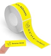 Thermal Labels DETONGER 1/2 Width Compatible Tape Refills Label Stickers Film Coatedfor Label Mak...