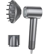 Hair Dryer with Diffuser, 160000 RPM High-Speed Ionic Blow Dryer Portable Professional Lightweigh...