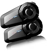 QSPORTPEAK MX1 Motorcycle Bluetooth Headset, 800M 2 Riders Helmet Intercom Communication Systems,...