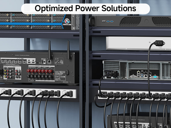iec 60320 c14 to c13 extension cord with 10a 125v rating