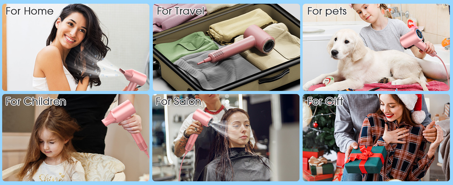 Plasma Hair Dryer Applicable To Different Scenarios 110000 RPM Hair Dryer Fast Drying Blow Dryer