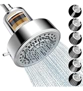 Filtered Shower head for Healthier Hair &amp; Skin – Removes Chlorine &amp; Heavy Metals,High Pressure 6 ...