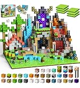 Magnetic Blocks - 200PCS Magnetic Blocks with 6 Base Plate, Magnetic Building Blocks for Kids Age...