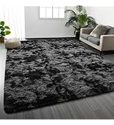 Deerhoo Large Shag Area Rugs 6 x 9, Tie-Dyed Plush Fuzzy Rugs for Living Room, Ultra Soft Fluffy ...