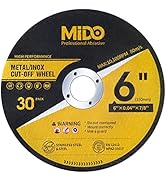 MIDO Professional Abrasive 30 Pack Cut Off Wheels 6 Inch Cutting Wheel 6"x.040"x7/8" Metal&amp;Stainl...