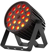 SHEHDS 18x18W LED PAR Lights, RGBWA+UV 6-in-1, 23-49° Zoom/Wash/Strobe, Stage Light, DJ Light, Wa...