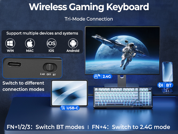 Wireless Gaming Keyboard K688SP
