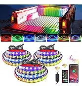 Nilight Truck Bed Light Strip RGB-IC LED Bar for Pickup Multi Dream Color DIY Music Synchronous w...