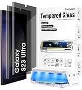 Ni-SHEN 2 Pack Galaxy S23 Ultra Privacy Screen Protector 3D Curved Edge Tempered Glass 100% Finge...