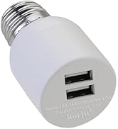 Borju Light Socket USB Adapter for Decorative Lights,Lighting,Surveillance Cameras,Mini Fan. Outp...