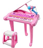 Dollox Keyboard Piano for Kids, 37-Key Toddler Piano Musical Instrument Toy, Electric Keyboard fo...