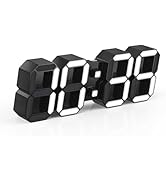 EDUP HOME 4.9" 3D LED Digital Clock with Nightlight, Remote Control, Snooze Alarm, Adjustable Bri...
