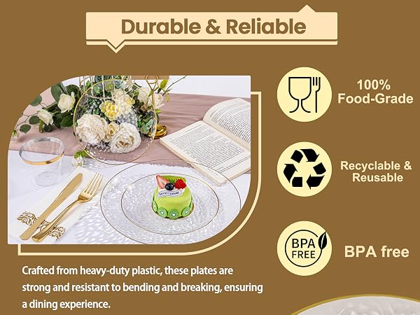 clear disposable plates