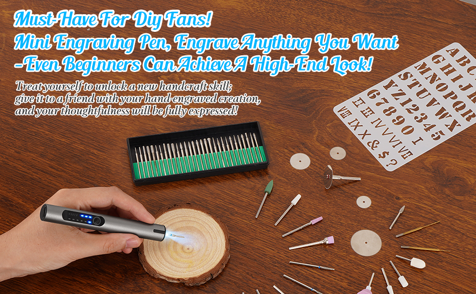 Rechargeable Engraving Pen with LED Light