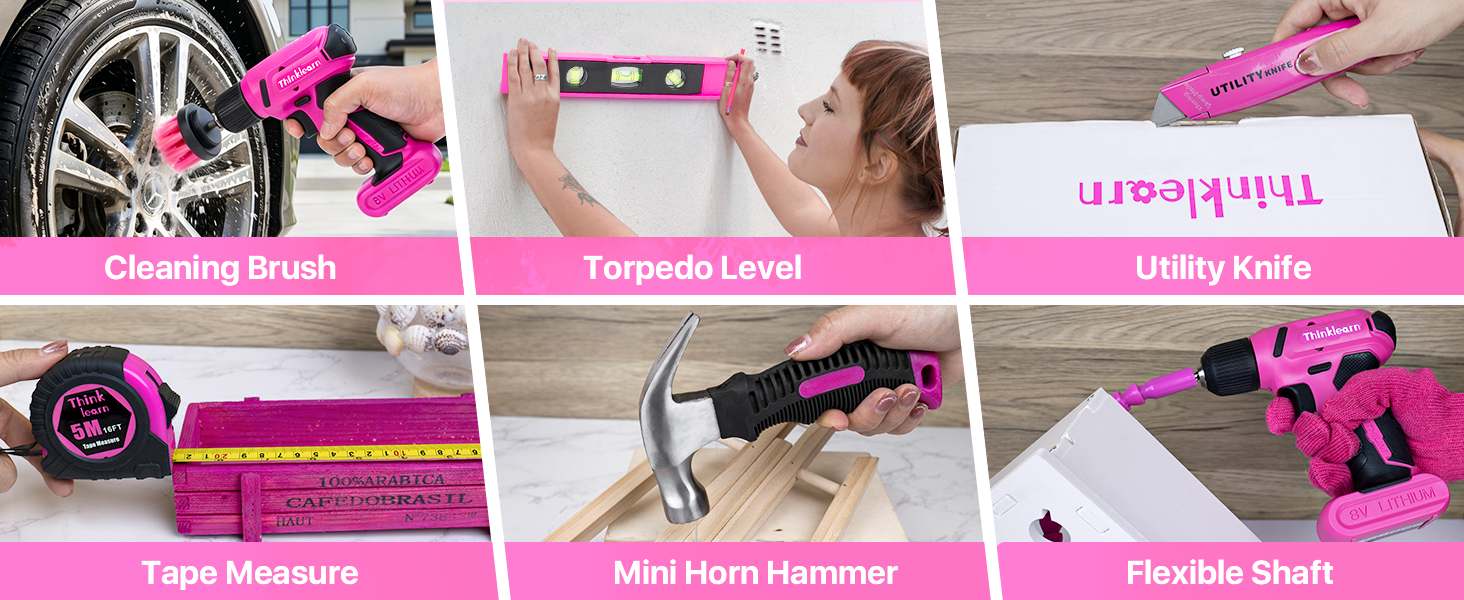 cleaning brush tool set for women