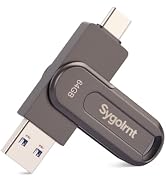 64GB USB Flash Drive for iPhone Photo Stick Thumb Drive, 2-in-1 USB C + USB A, External Storage J...